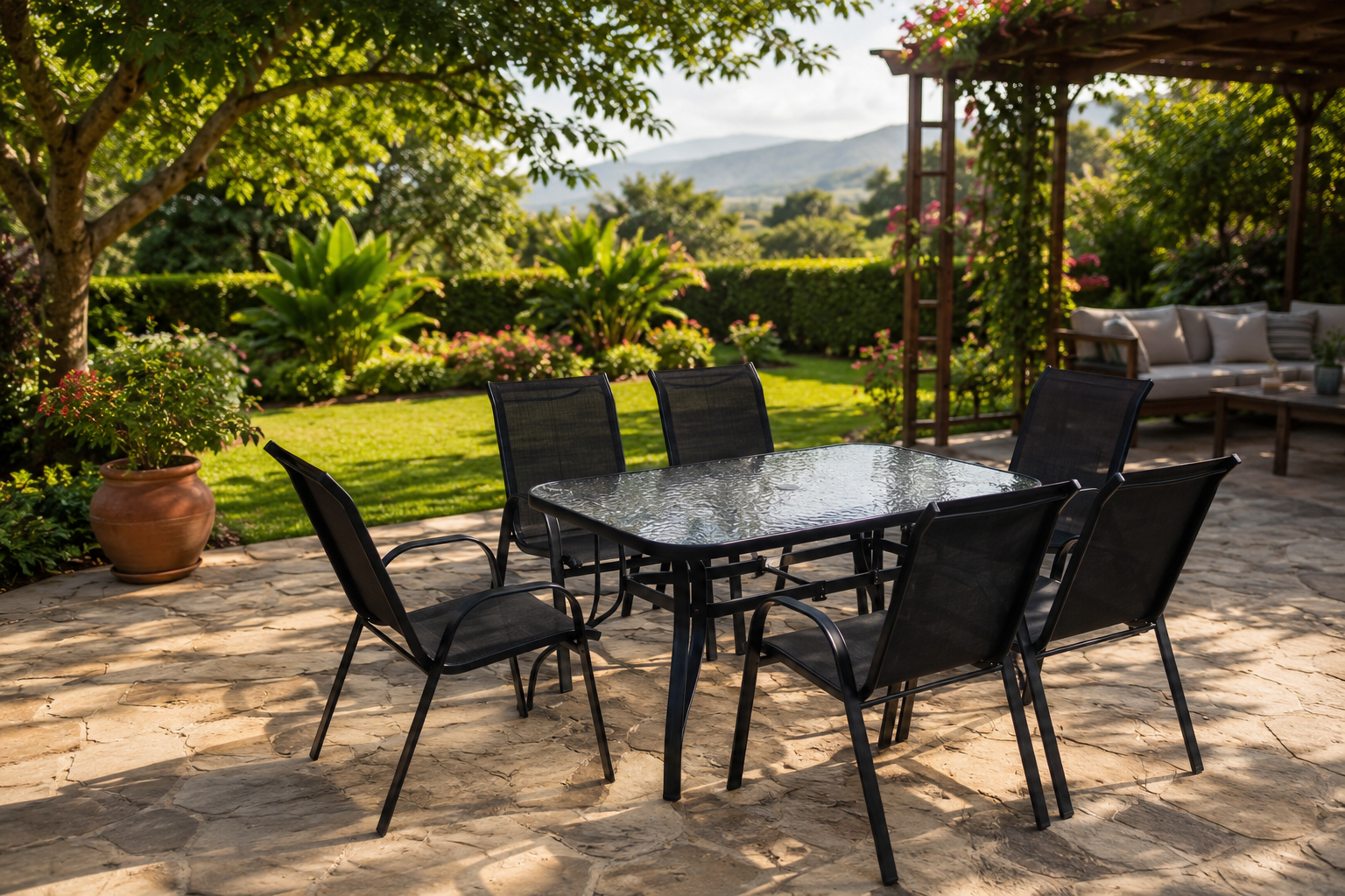 Espreguiçadeiras Open Garden na pousada